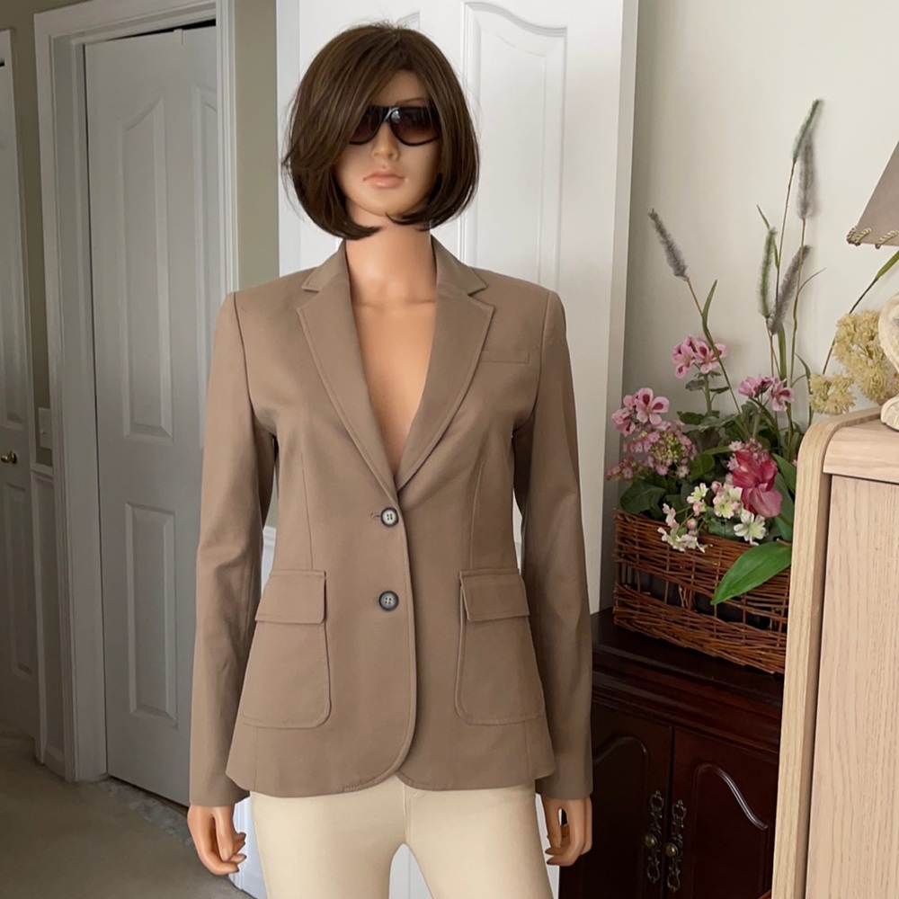 Banana Republic Cotton Classic Tailored Office Blazer size 4 - Picture 2 of 11